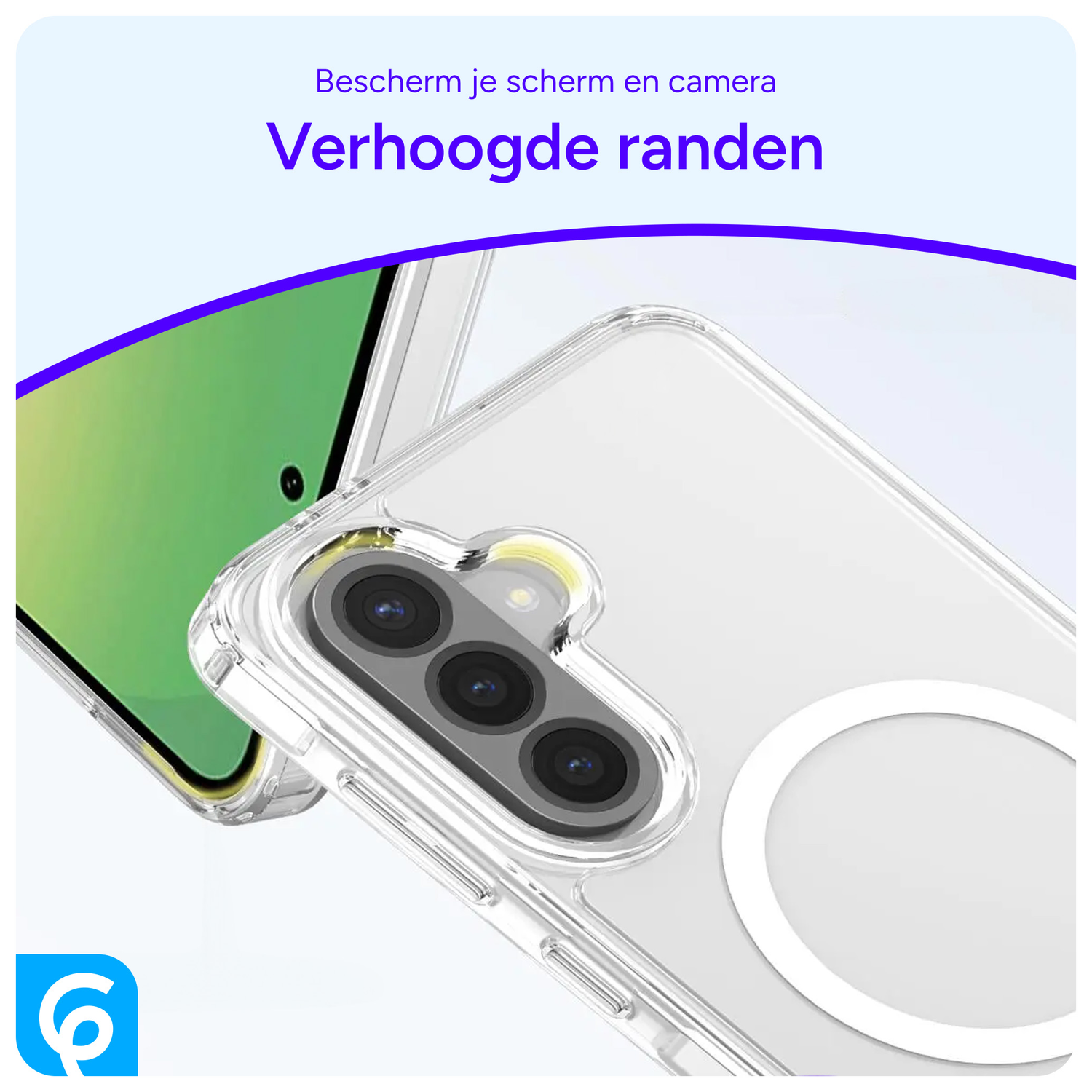 Samsung Galaxy A56 Hoesje Hard Back Cover met MagSafe Transparant afbeelding 5