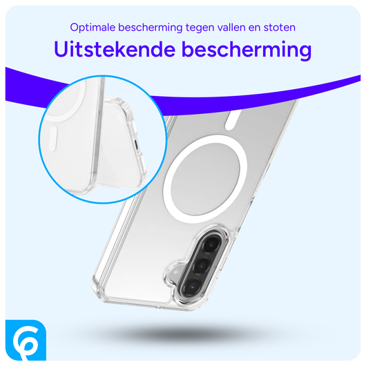 Samsung Galaxy A56 Hoesje Hard Back Cover met MagSafe Transparant afbeelding 3