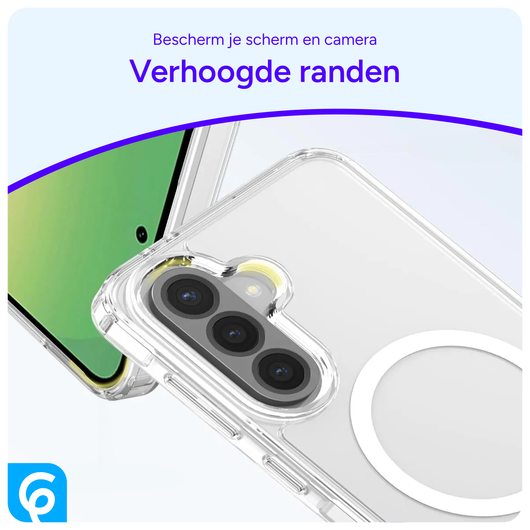 Samsung Galaxy A56 Hoesje Hard Back Cover met MagSafe Transparant afbeelding 5