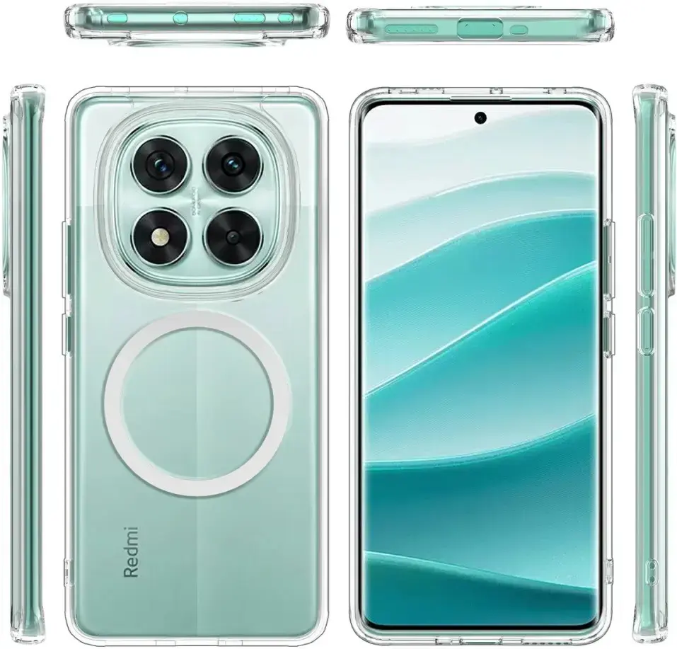Xiaomi Poco X7 / Redmi Note 14 Pro 5G Hoesje Hard Back Cover MagSafe Transparant afbeelding 3