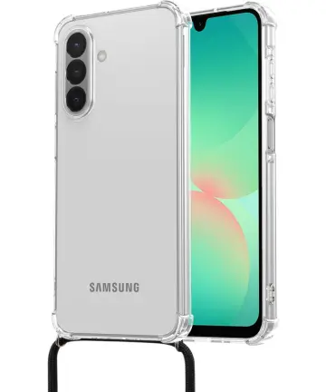 Samsung Galaxy A26 Hoesje met Koord Schokbestendig TPU Transparant Hoesjes