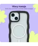 HappyCase Wavy Apple iPhone 15 / 14 / 13 Hoesje MagSafe Back Cover Zwart