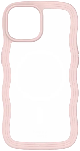 HappyCase Wavy Apple iPhone 15 / 14 / 13 Hoesje MagSafe Back Cover Roze afbeelding 18
