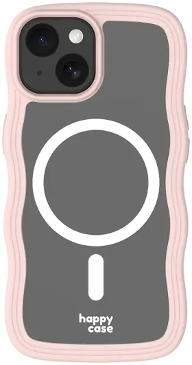 HappyCase Wavy Apple iPhone 15 / 14 / 13 Hoesje MagSafe Back Cover Roze afbeelding 16