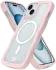 HappyCase Wavy Apple iPhone 15 / 14 / 13 Hoesje MagSafe Back Cover Roze afbeelding 11