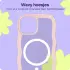 HappyCase Wavy Apple iPhone 15 / 14 / 13 Hoesje MagSafe Back Cover Roze afbeelding 4