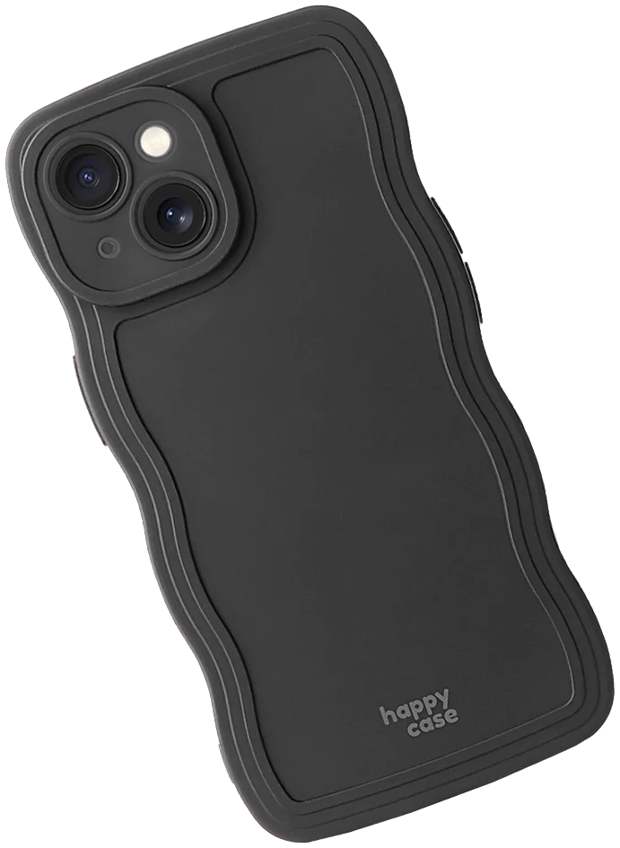 HappyCase Wavy Apple iPhone 14 Hoesje TPU Back Cover Zwart afbeelding 12