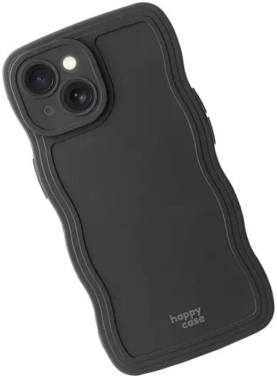HappyCase Wavy Apple iPhone 14 Hoesje TPU Back Cover Zwart afbeelding 12