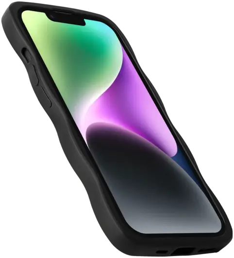 HappyCase Wavy Apple iPhone 14 Hoesje TPU Back Cover Zwart afbeelding 13