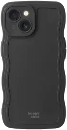 HappyCase Wavy Apple iPhone 14 Hoesje TPU Back Cover Zwart