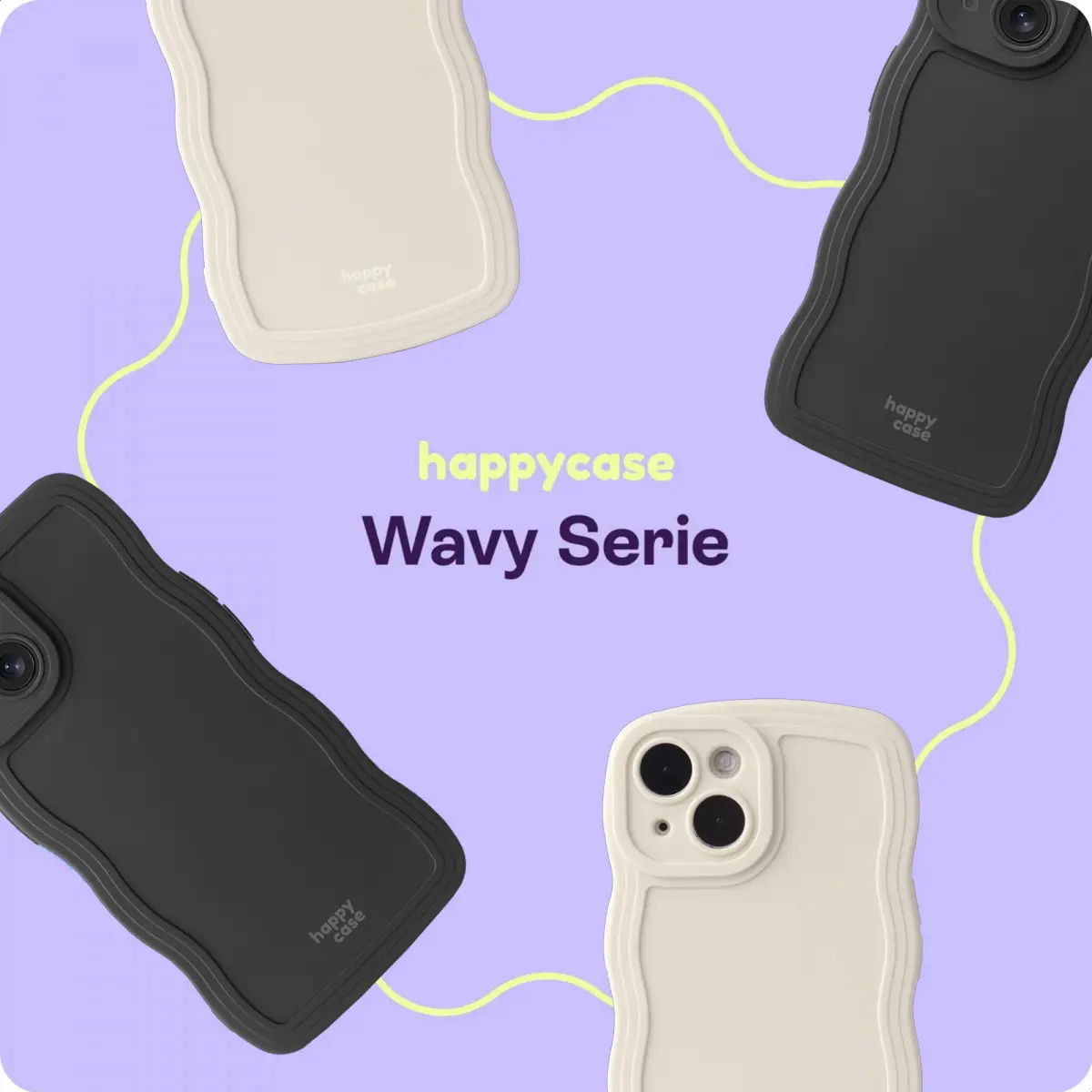 HappyCase Wavy Apple iPhone 14 Hoesje TPU Back Cover Beige afbeelding 7