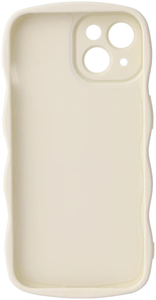 HappyCase Wavy Apple iPhone 14 Hoesje TPU Back Cover Beige afbeelding 15