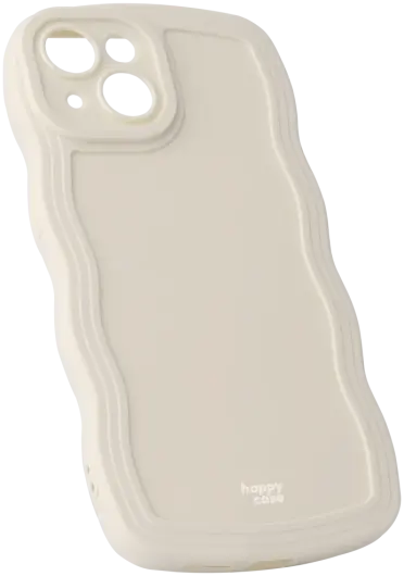 HappyCase Wavy Apple iPhone 14 Hoesje TPU Back Cover Beige afbeelding 10