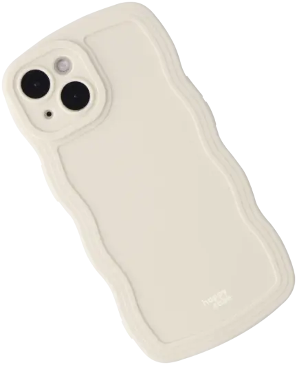 HappyCase Wavy Apple iPhone 14 Hoesje TPU Back Cover Beige afbeelding 11