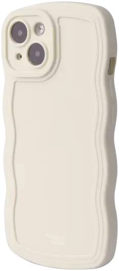 HappyCase Wavy Apple iPhone 14 Hoesje TPU Back Cover Beige afbeelding 12