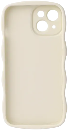 HappyCase Wavy Apple iPhone 14 Hoesje TPU Back Cover Beige afbeelding 15