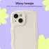 HappyCase Wavy Apple iPhone 14 Hoesje TPU Back Cover Beige afbeelding 5