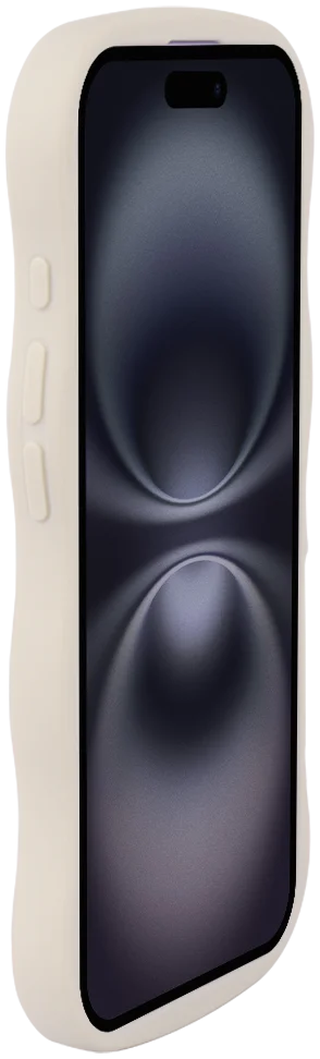 HappyCase Wavy Apple iPhone 16 Hoesje TPU Back Cover Beige afbeelding 15