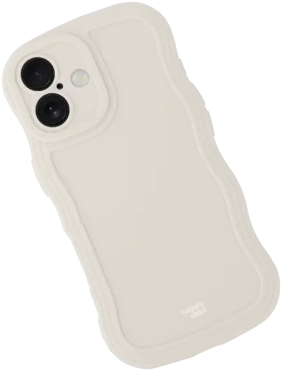 HappyCase Wavy Apple iPhone 16 Hoesje TPU Back Cover Beige afbeelding 12