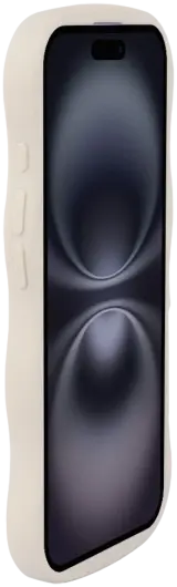 HappyCase Wavy Apple iPhone 16 Hoesje TPU Back Cover Beige afbeelding 15