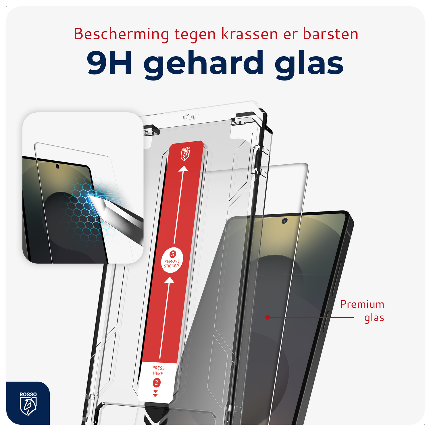 Rosso Samsung Galaxy S25 Ultra Tempered Glass met Installatietray Dust Removal afbeelding 2