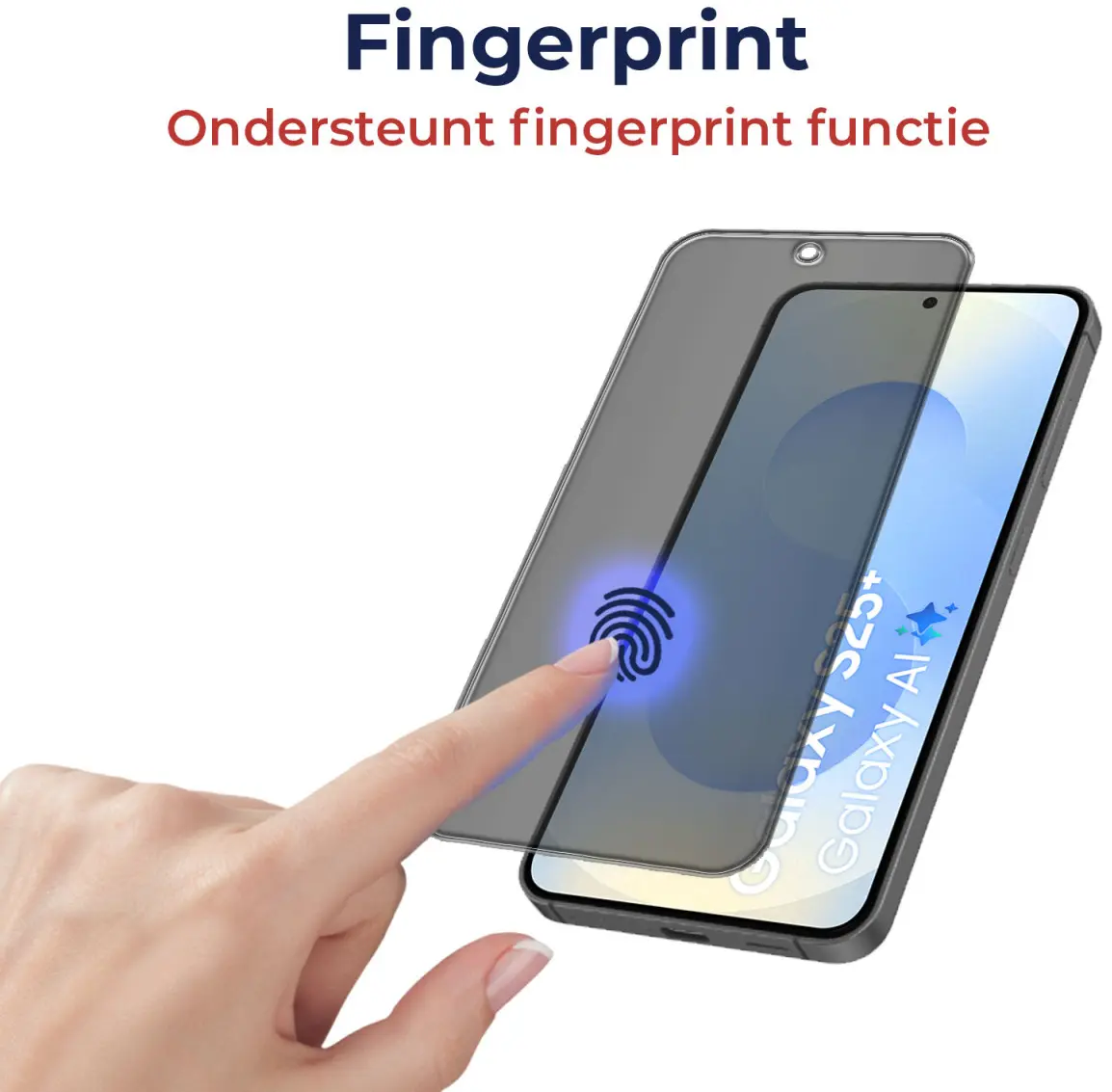 Rosso Samsung Galaxy S25 Plus Privacy Glass met Installatietray Dust Removal afbeelding 2