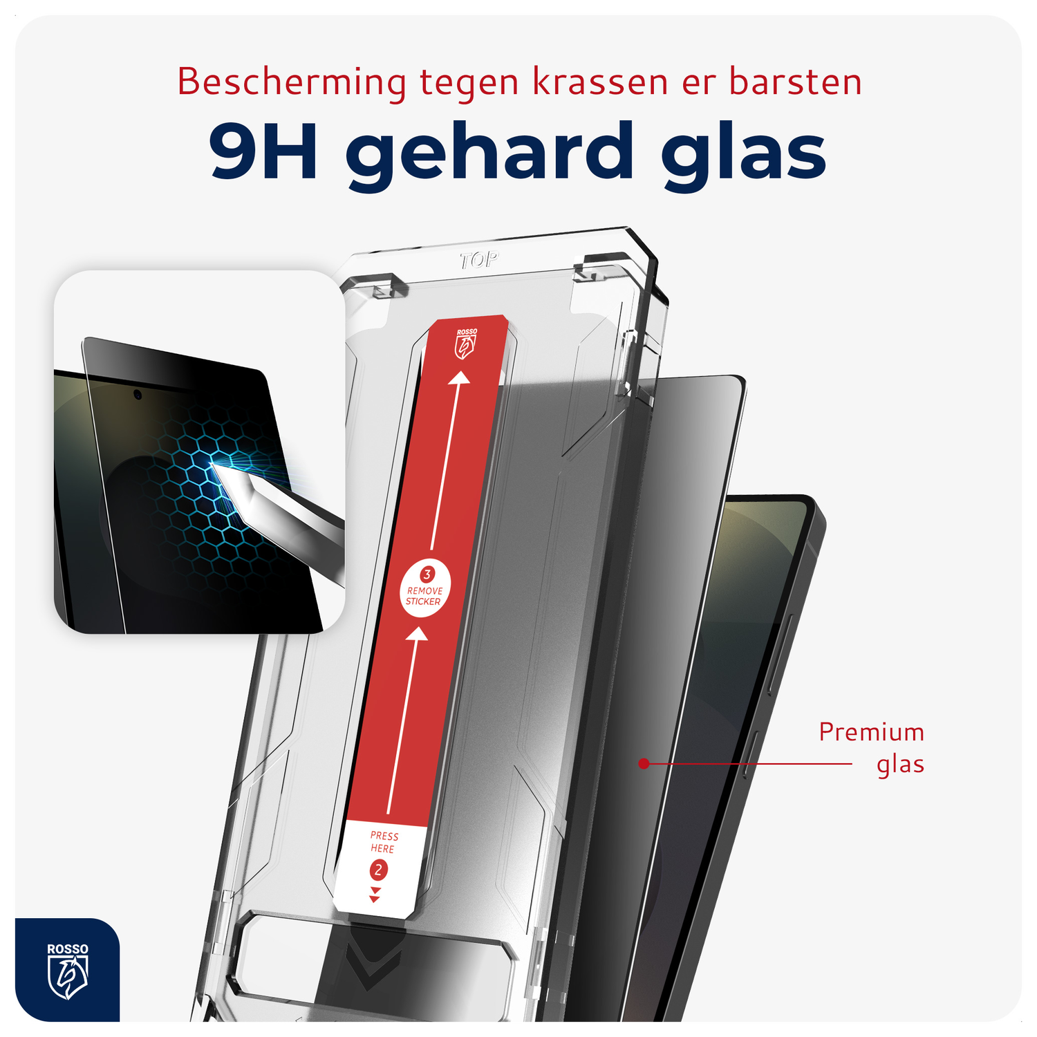 Rosso Samsung Galaxy S25 Ultra Privacy Glass met Installatietray Dust Removal afbeelding 2
