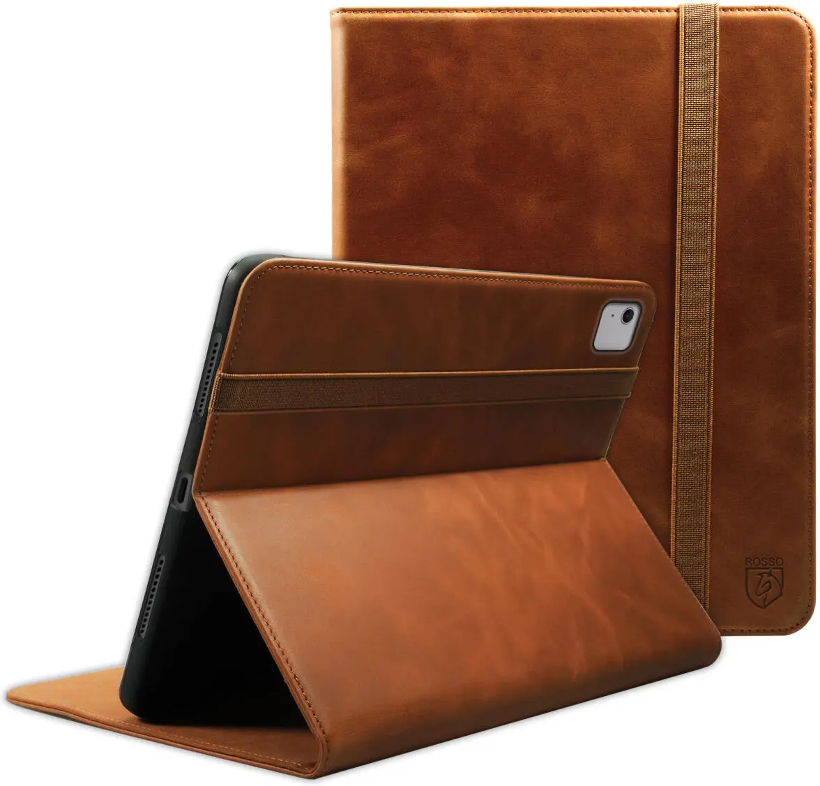 Rosso Deluxe Apple iPad Air 13 (24/25) Hoes Book Case Echt Leer Bruin afbeelding 1
