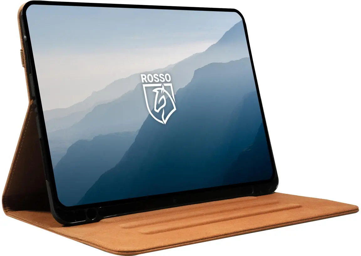 Rosso Deluxe Apple iPad 11 (2025) / 10.9 (2022) Hoes Book Case Echt Leer Bruin afbeelding 8