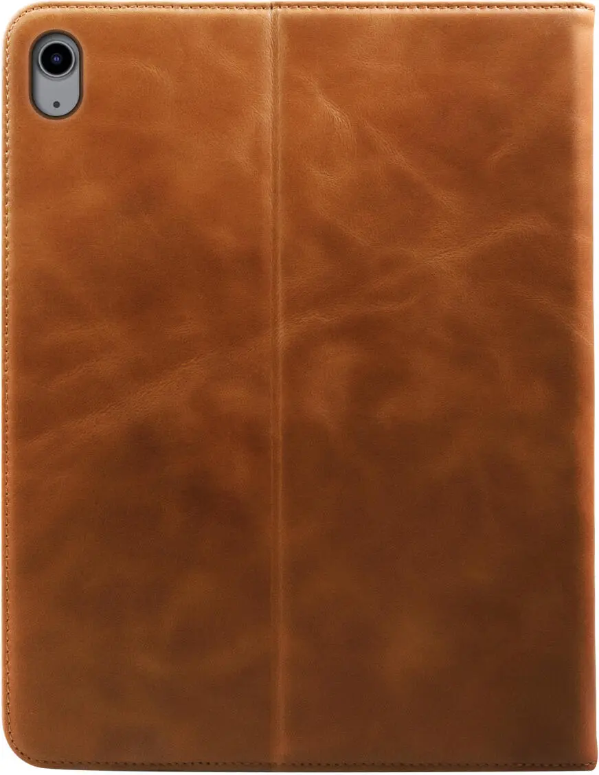 Rosso Deluxe Apple iPad 11 (2025) / 10.9 (2022) Hoes Book Case Echt Leer Bruin afbeelding 2