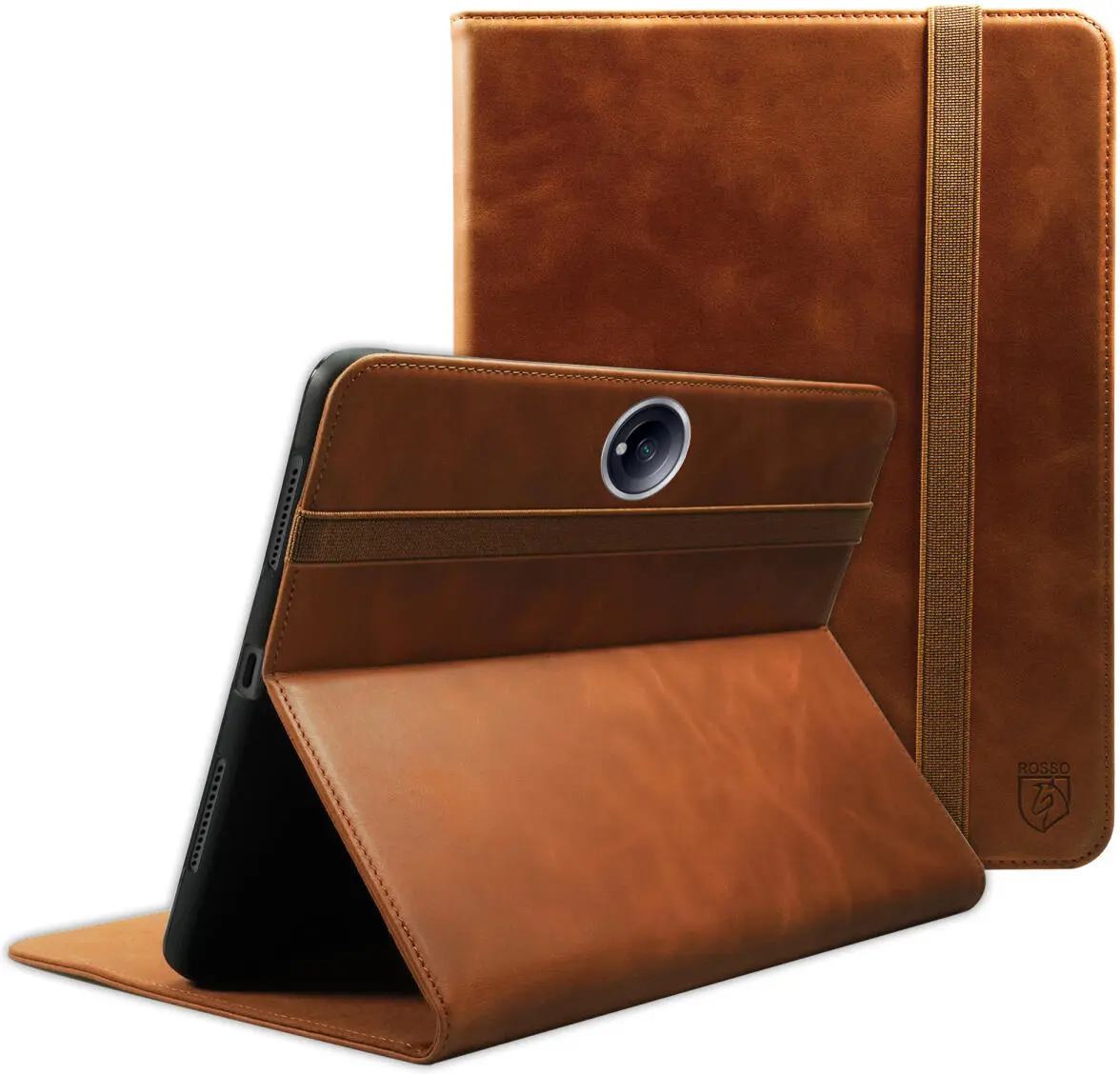 Rosso Deluxe OnePlus Pad 2 Hoes Book Case Echt Leer Bruin afbeelding 1