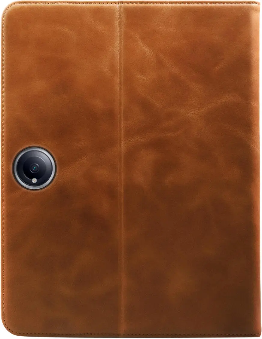 Rosso Deluxe OnePlus Pad 2 Hoes Book Case Echt Leer Bruin afbeelding 2