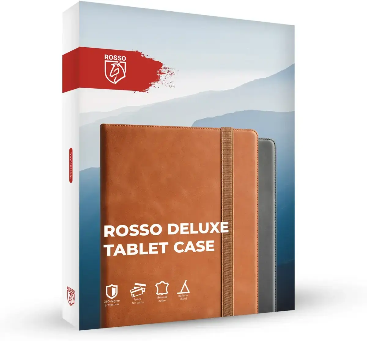 Rosso Deluxe Apple iPad 11 (2025) / 10.9 (2022) Hoes Book Case Echt Leer Zwart afbeelding 10
