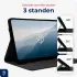 Rosso Deluxe Apple iPad 11 (2025) / 10.9 (2022) Hoes Book Case Echt Leer Zwart afbeelding 4
