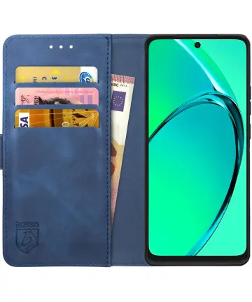 Rosso Element Oppo A60 5G / A40 / A40m Hoesje Book Case Wallet Blauw Hoesjes