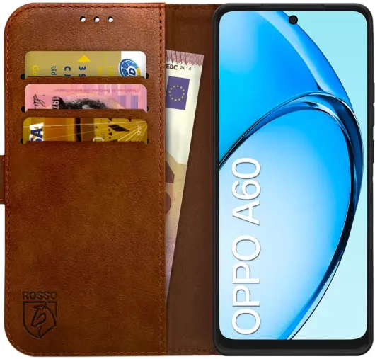 Rosso Element Oppo A60 4G Hoesje Book Case Wallet Bruin afbeelding 1