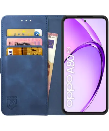 Rosso Element Oppo A80 Hoesje Book Case Wallet Blauw Hoesjes