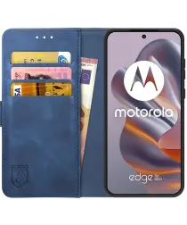 Rosso Element Motorola Edge 50 Neo Hoesje Book Case Wallet Blauw afbeelding