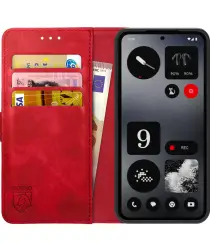 Rosso Element Nothing CMF Phone 1 Hoesje Book Case Wallet Rood