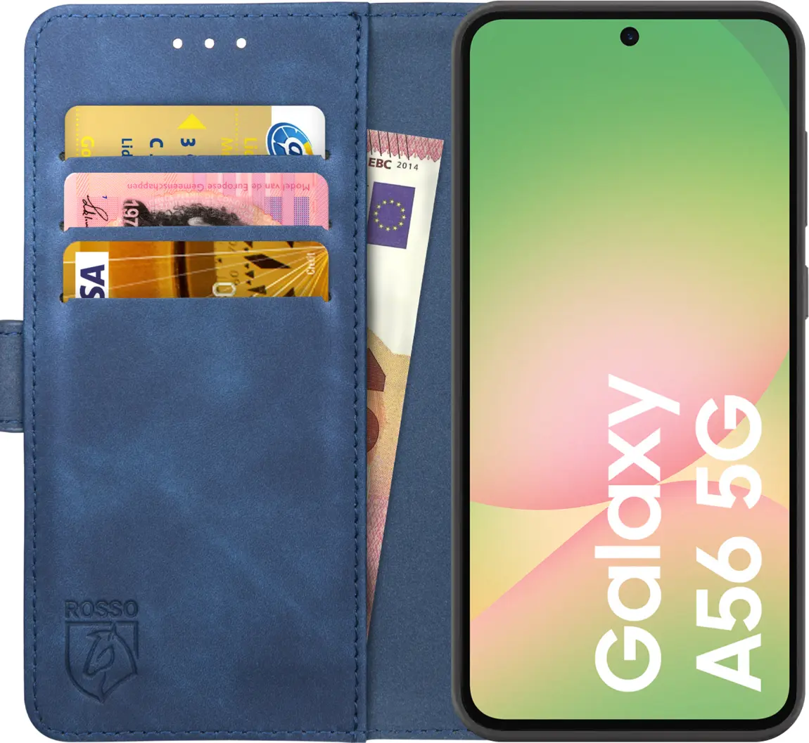 Rosso Element Samsung Galaxy A56 Hoesje Book Case Wallet Blauw afbeelding 1