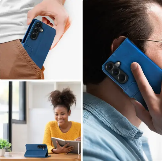 Rosso Element Samsung Galaxy A56 Hoesje Book Case Wallet Blauw afbeelding 3