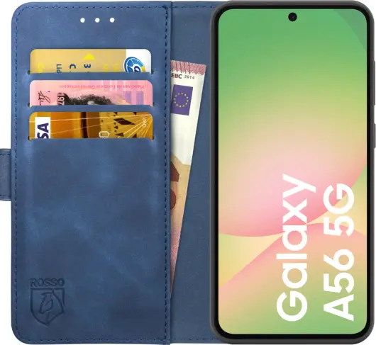 Rosso Element Samsung Galaxy A56 Hoesje Book Case Wallet Blauw afbeelding 1