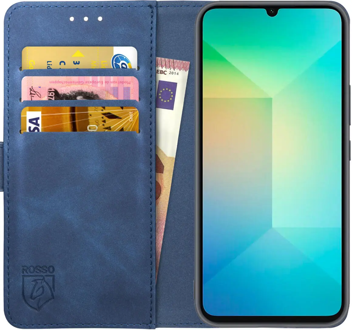 Rosso Element Samsung Galaxy A06 Hoesje Book Case Wallet Blauw afbeelding 1