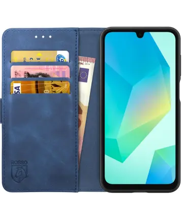 Rosso Element Samsung Galaxy A16 Hoesje Book Case Wallet Blauw Hoesjes