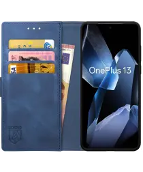 Rosso Element OnePlus 13 Hoesje Book Case Wallet Blauw