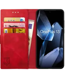 Rosso Element OnePlus 13 Hoesje Book Case Wallet Rood