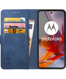 Rosso Element Motorola Moto G75 Hoesje Book Case Wallet Blauw