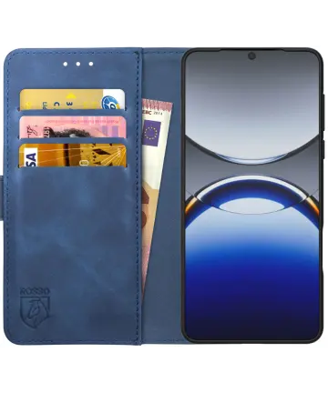 Rosso Element Oppo Find X8 Pro Hoesje Book Case Wallet Blauw Hoesjes