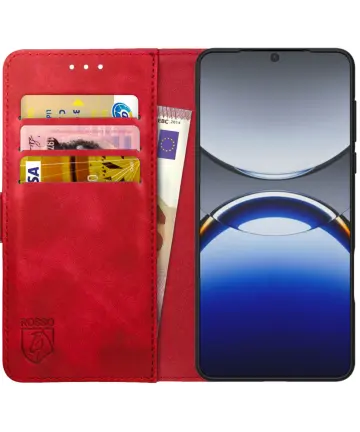 Rosso Element Oppo Find X8 Pro Hoesje Book Case Wallet Rood Hoesjes