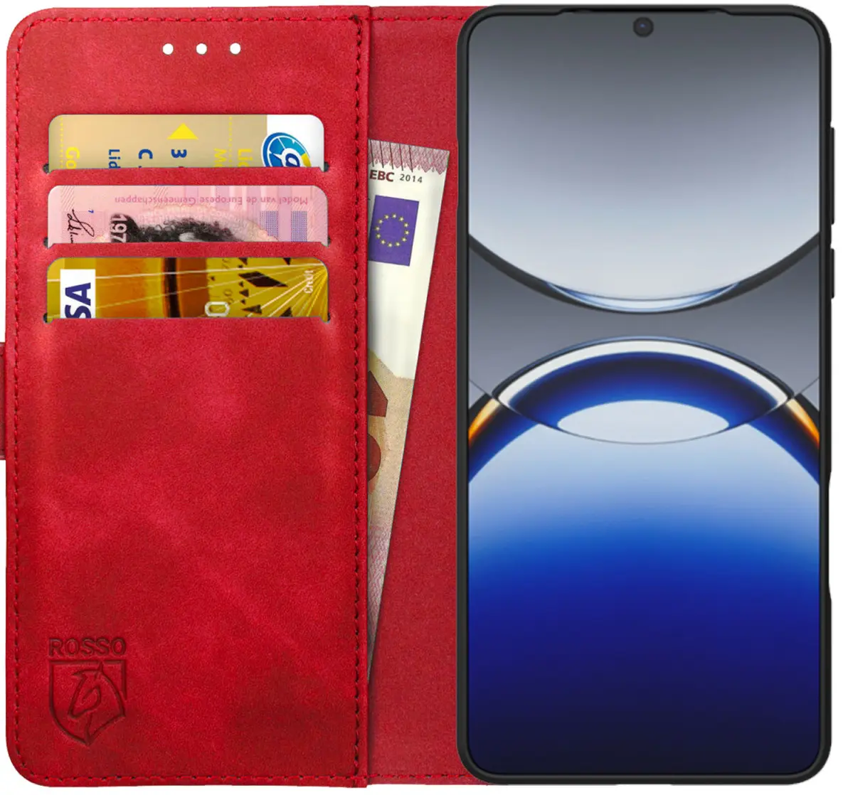 Rosso Element Oppo Find X8 Pro Hoesje Book Case Wallet Rood afbeelding 1